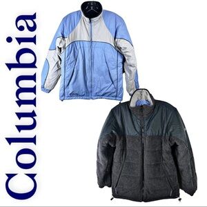 COLUMBIA Reversible Mock Neck Puffy Ski Jacket,‎ Size Small
